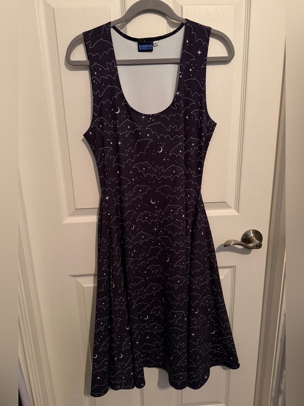 Elhoffer Design Essential Knee Length Dress - Batty Night Size Large